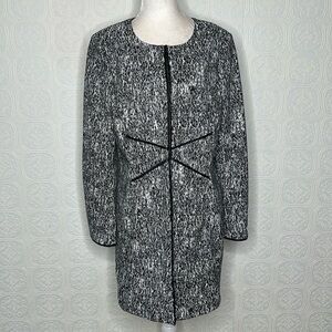 Peter Nygard | Black White & Sliver 3/4 Quarter Length Jacket